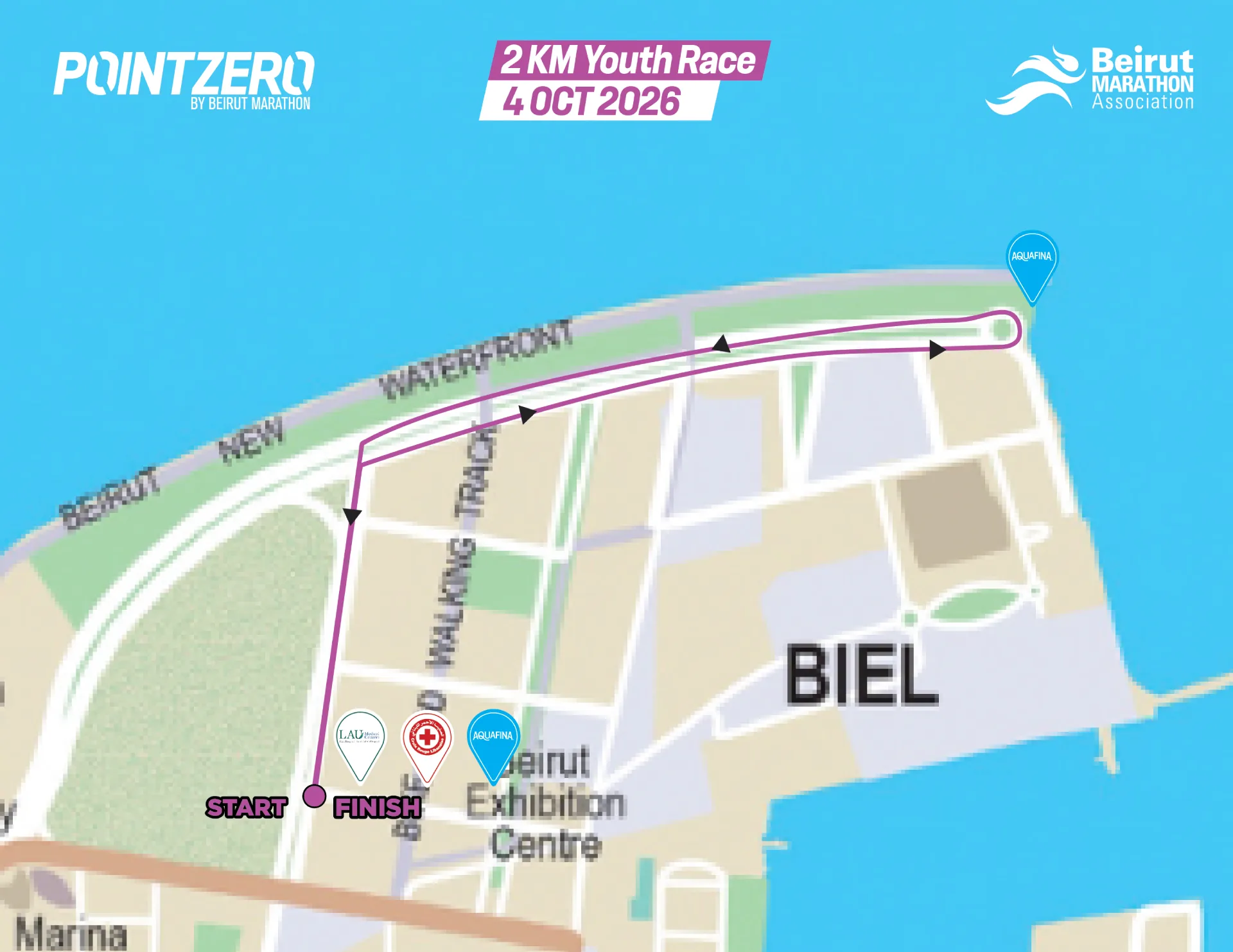 POINTZERO 2km Course Map